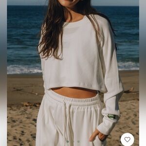White Daily Drills Cropped Thermal